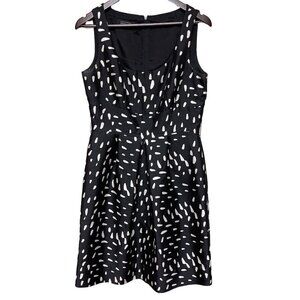 Rickie Freeman Teri Jon Black White Sleeveless Dress Women's Size 10
